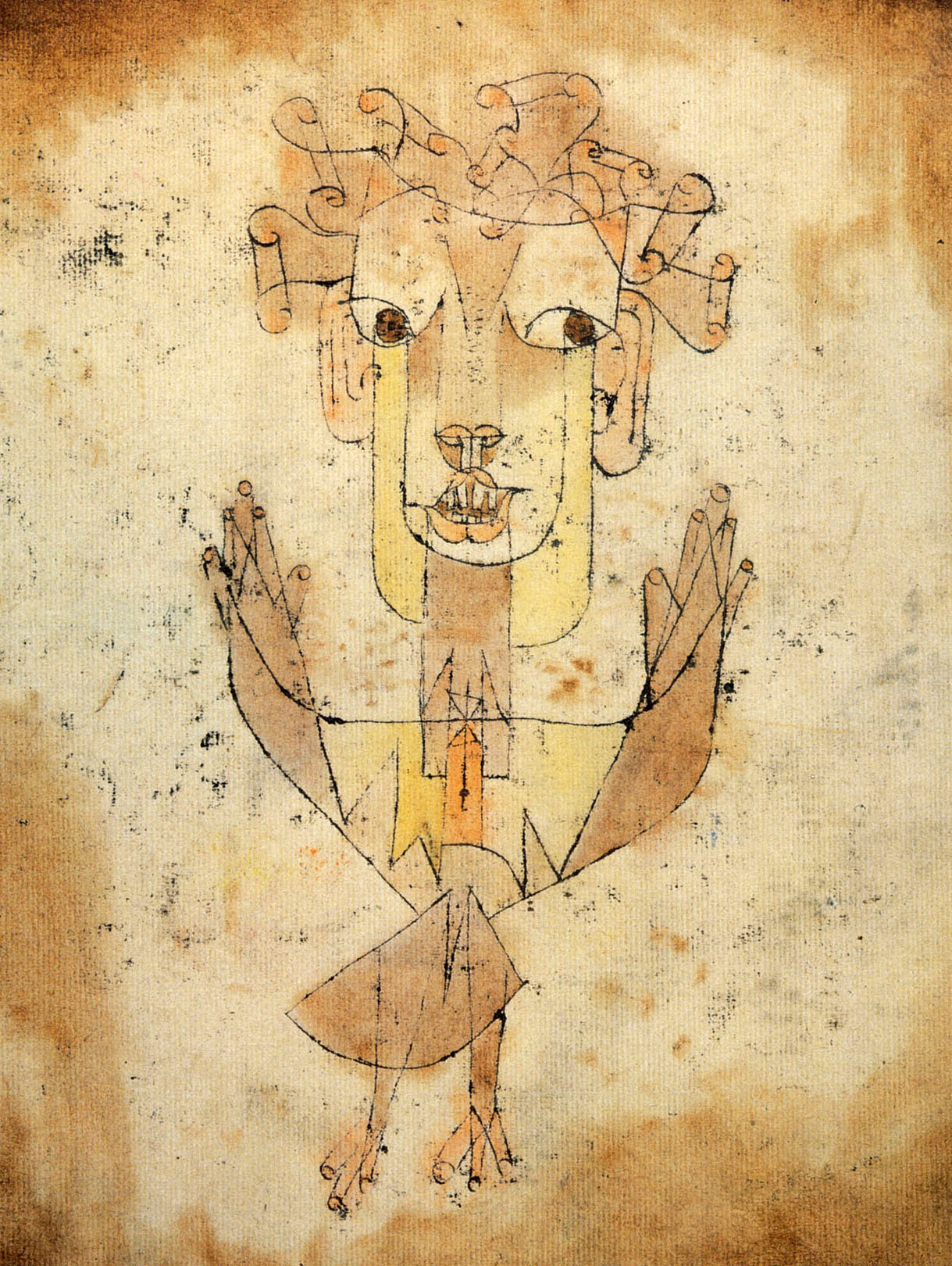 Paul Klee. Angelus Novus. Monoprint. 12½ × 9½ in. Israel Museum, Jerusalem. 