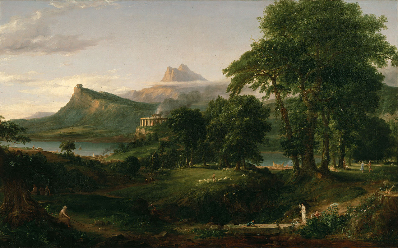 Thomas Cole. The Course of Empire: The Arcadian or Pastoral State. 1834.